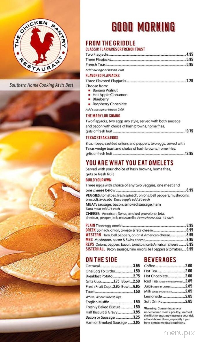 Chicken Pantry Restaurant - Bunnell, FL menu_pic