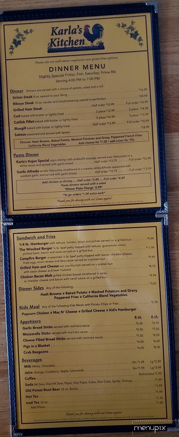 Karla's Kitchen - Lancaster, WI menu_pic