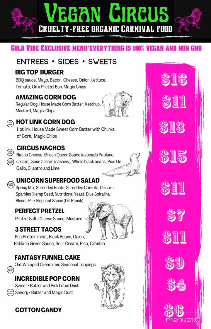 Vegan circus - Nevada City, CA menu_pic