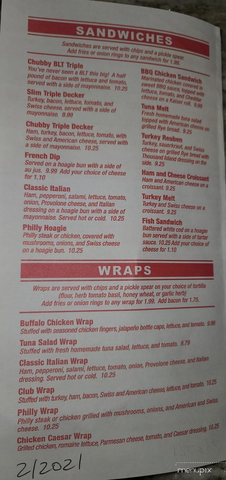 Slim and Chubby's - Strongsville, OH menu_pic