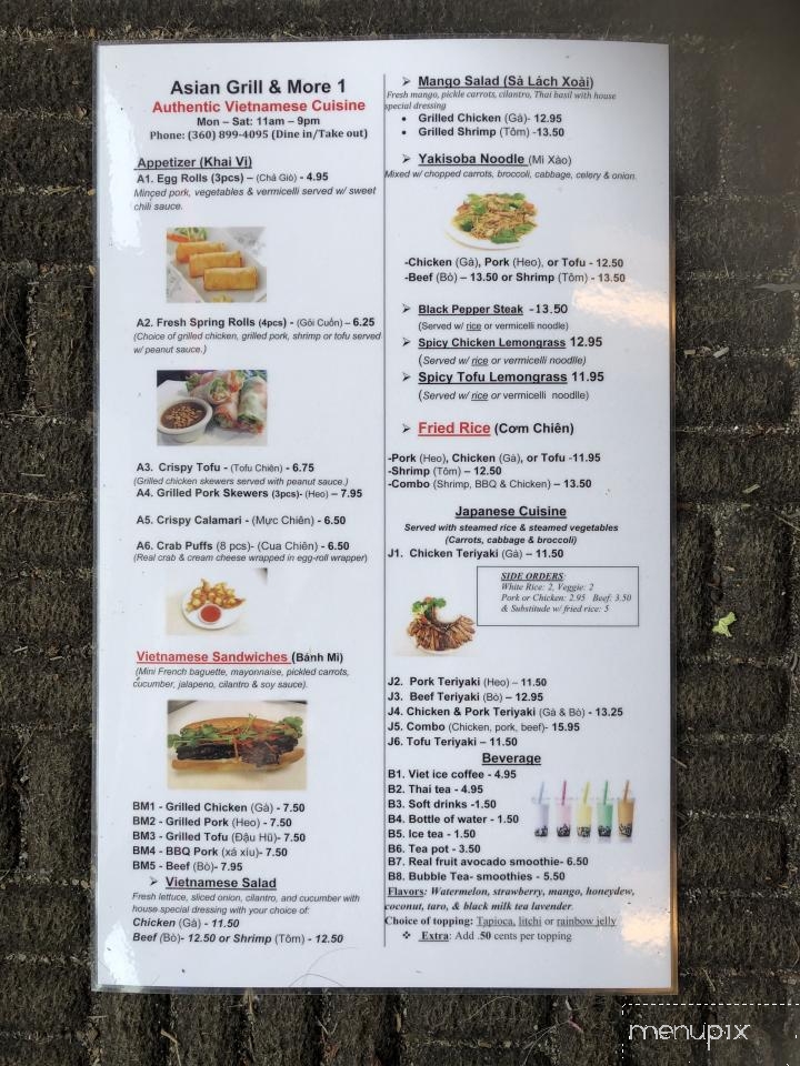 Asian Grill and More 1 - Mount Vernon, WA menu_pic