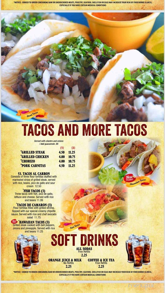 El Sombrero Mexican Restaurant - Mccomb, MS menu_pic