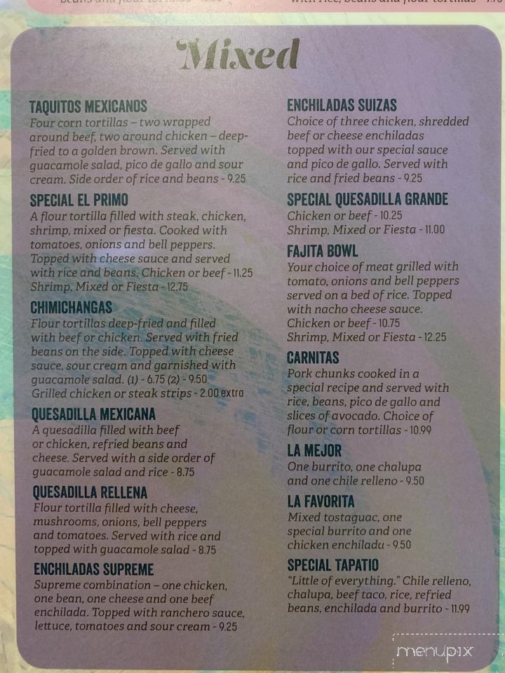 Los Portales Mexican Restaurant - Benton, KY menu_pic