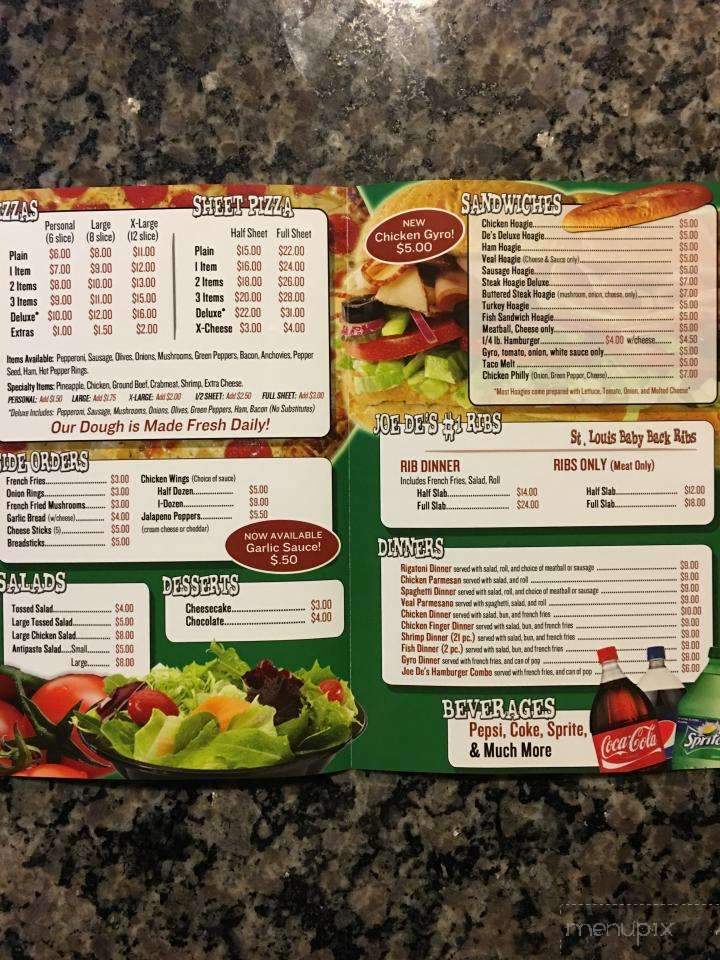 Joe De's Favorite Pizza - Cleveland, OH menu_pic