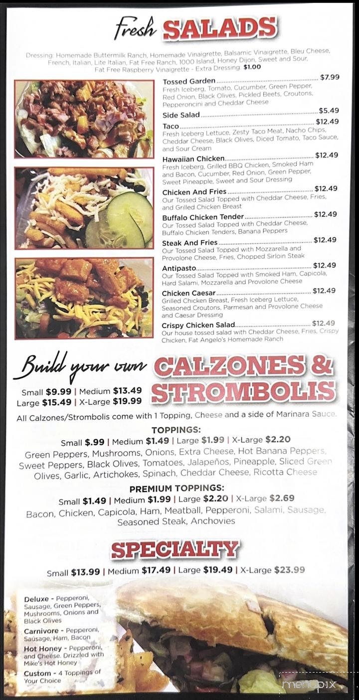 Fat Angelo's Pizzeria - Smithfield, PA menu_pic