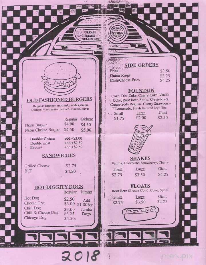 Neon Grill - St Joseph, MI menu_pic