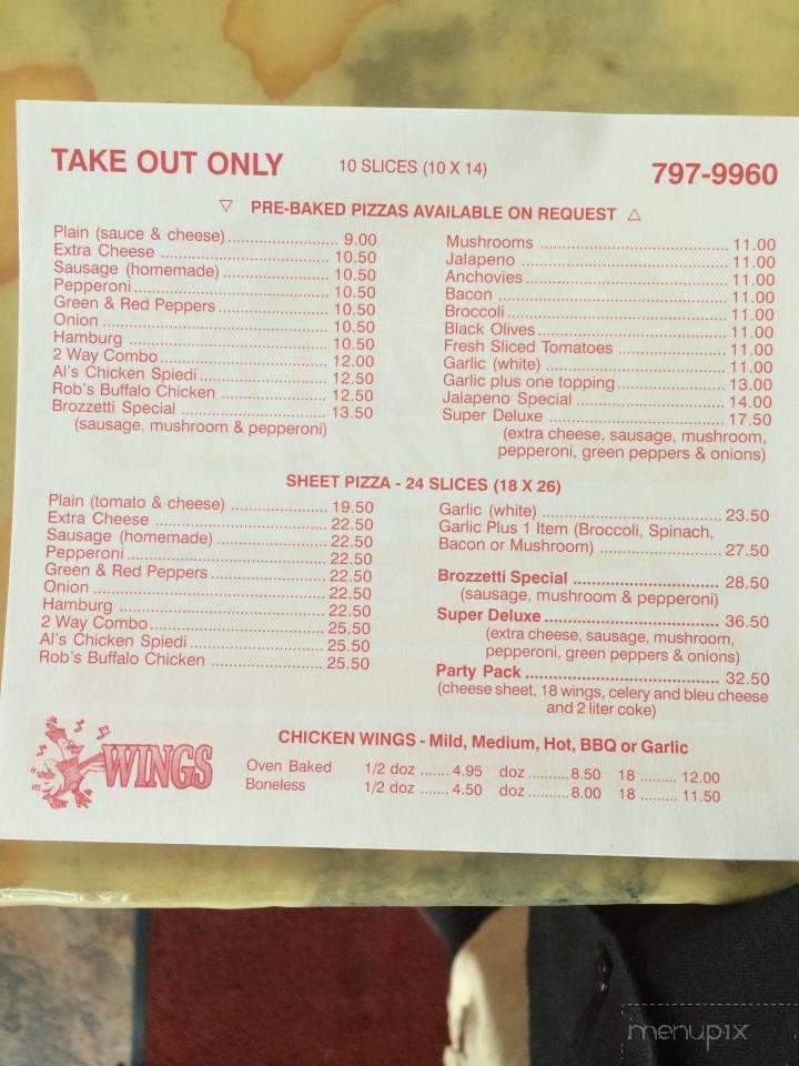 Brozzetti Pizza - Johnson City, NY menu_pic