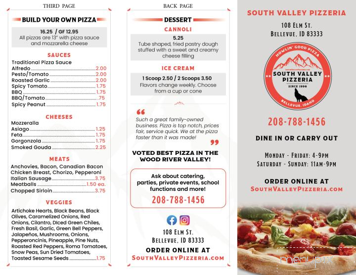 South Valley Pizzeria - Bellevue, ID