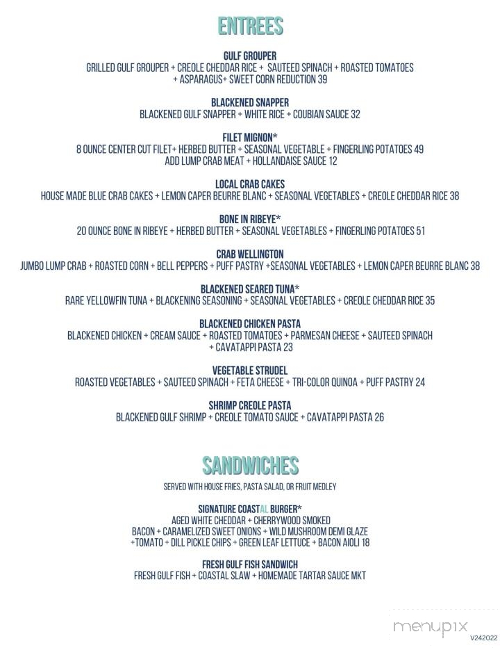 Coastal Orange Beach - Orange Beach, AL menu_pic