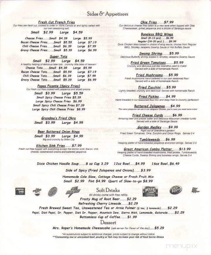 Online Menu Of Patriot Grill Sapulpa Ok