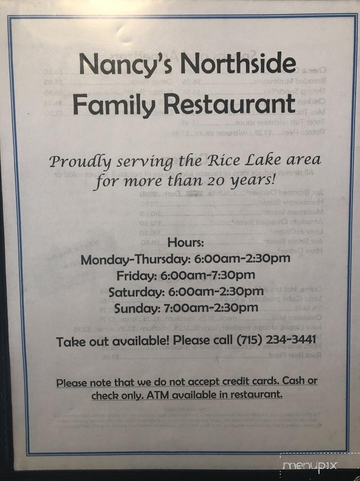 Nancy's Northside Family Rest - Rice Lake, WI