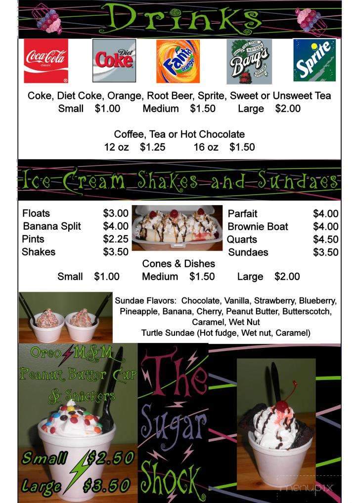 The Sugar Shack - Richfield, PA menu_pic