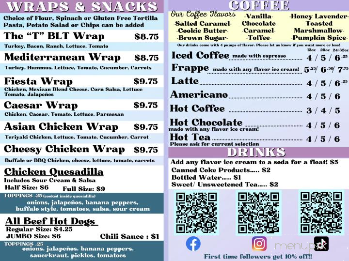 Cafe Cream - Maysville, KY menu_pic