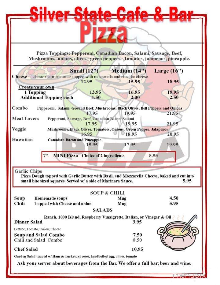 Silver State Bar & Grill - Austin, NV menu_pic