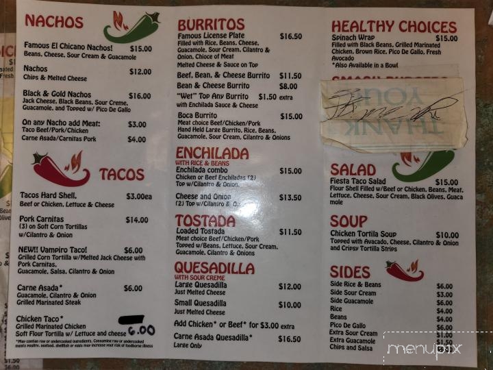 El Chicano Mexican Restaurant - Kodiak, AK menu_pic