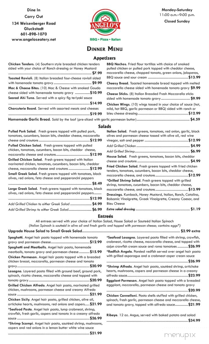 Angelo's - Madison, MS menu_pic