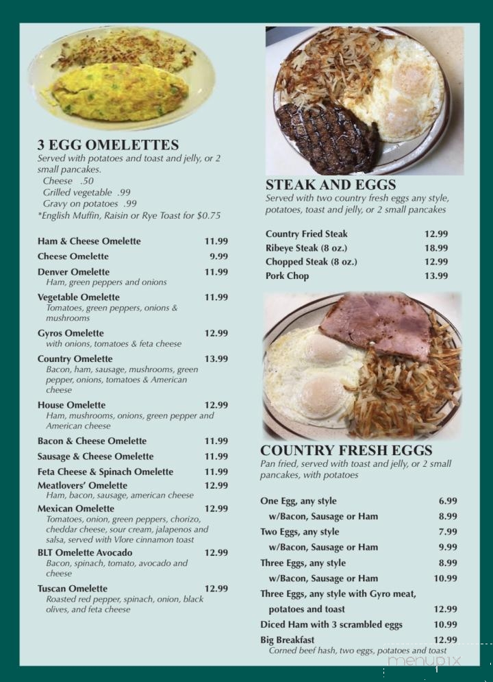 Tony's Diner - Bloomington, IL menu_pic