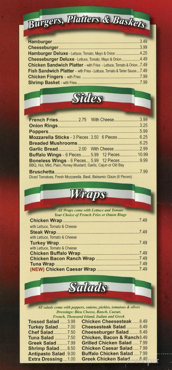 Napoli Pizza - Carlisle, PA menu_pic