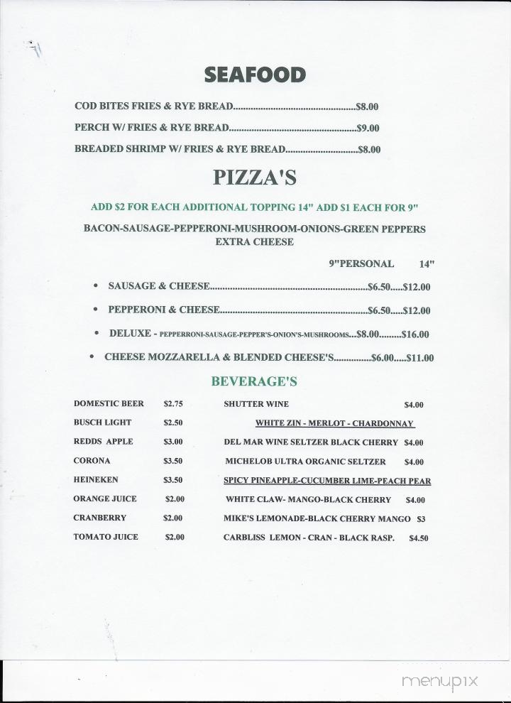 Thirsty Bear's Pub - Black Creek, WI menu_pic