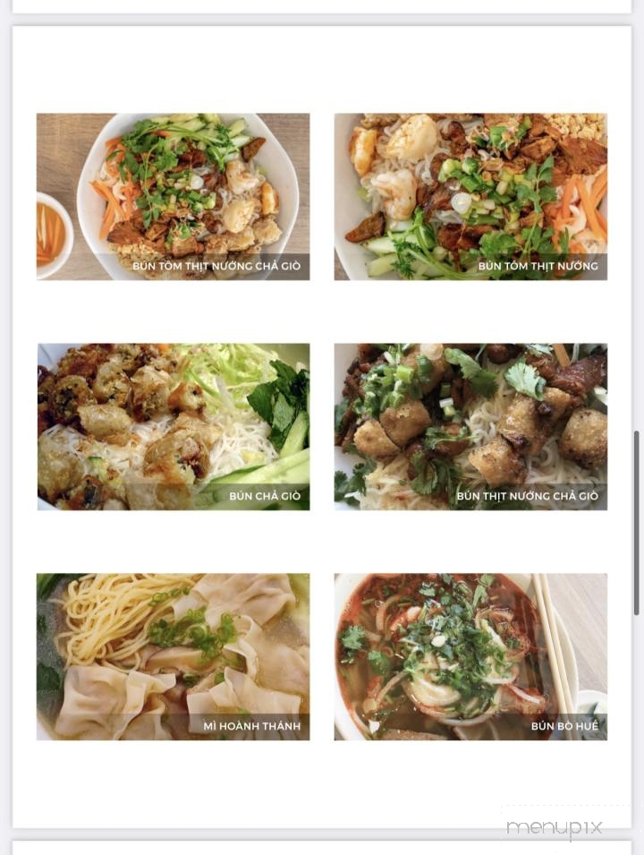 Pho Hung Vuong Restaurant - Tustin, CA menu_pic