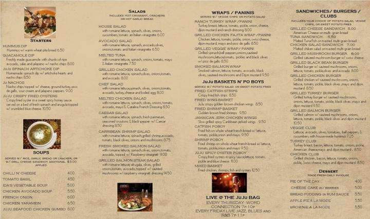 The JuJu Bag Cafe - New Orleans, LA menu_pic