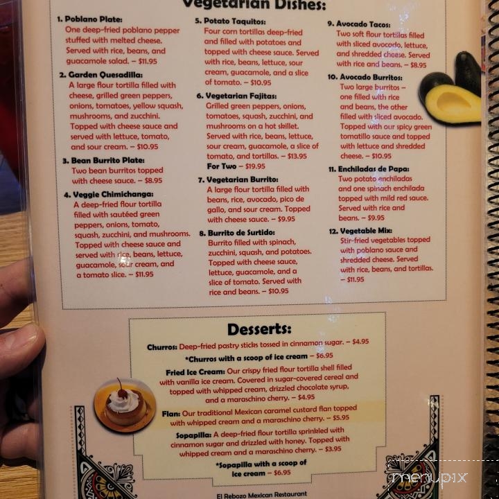 El Rebozo Mexican Restaurant - Arden, NC menu_pic