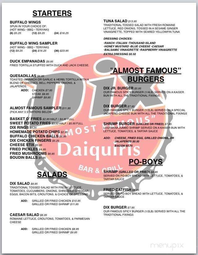Dix 'Almost Famous' Daiquiris - Lafayette, LA