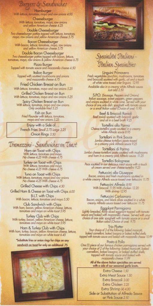 Giuseppe's Italian Restaurants - Ruther Glen, VA menu_pic