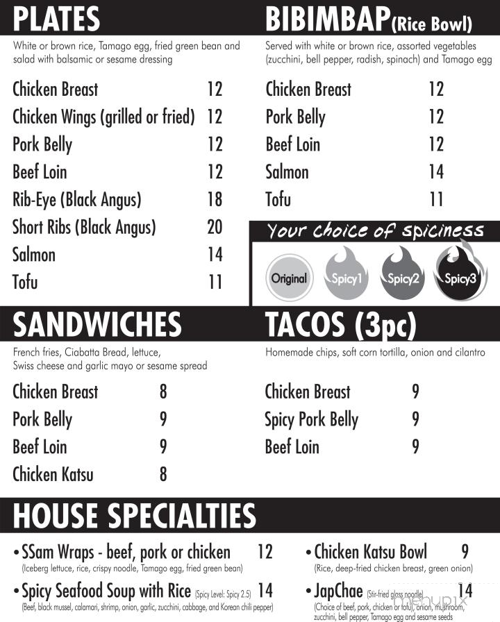 Zingga Grill - Santa Clarita, CA menu_pic