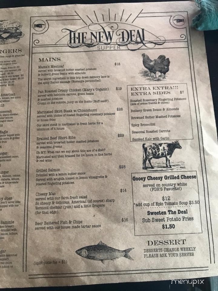 The New Deal - Burbank, CA menu_pic