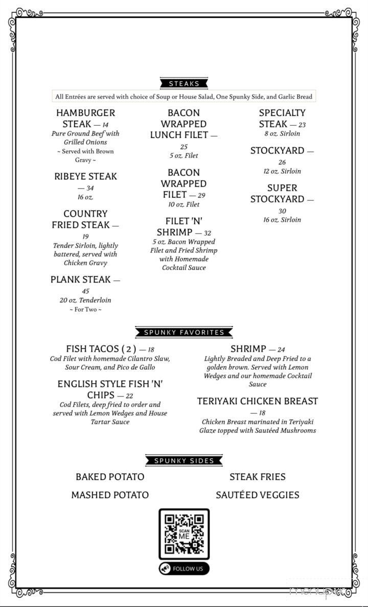 Tony's Spunky Steer - Chino, CA menu_pic