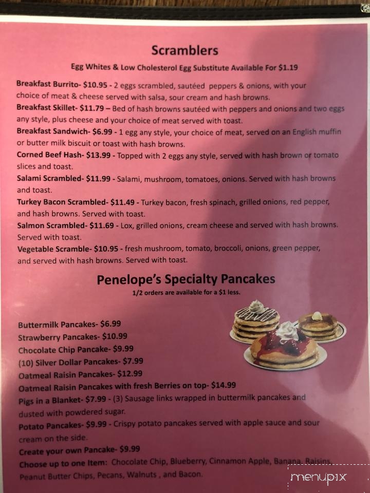 Penelope's diner - Delray Beach, FL menu_pic