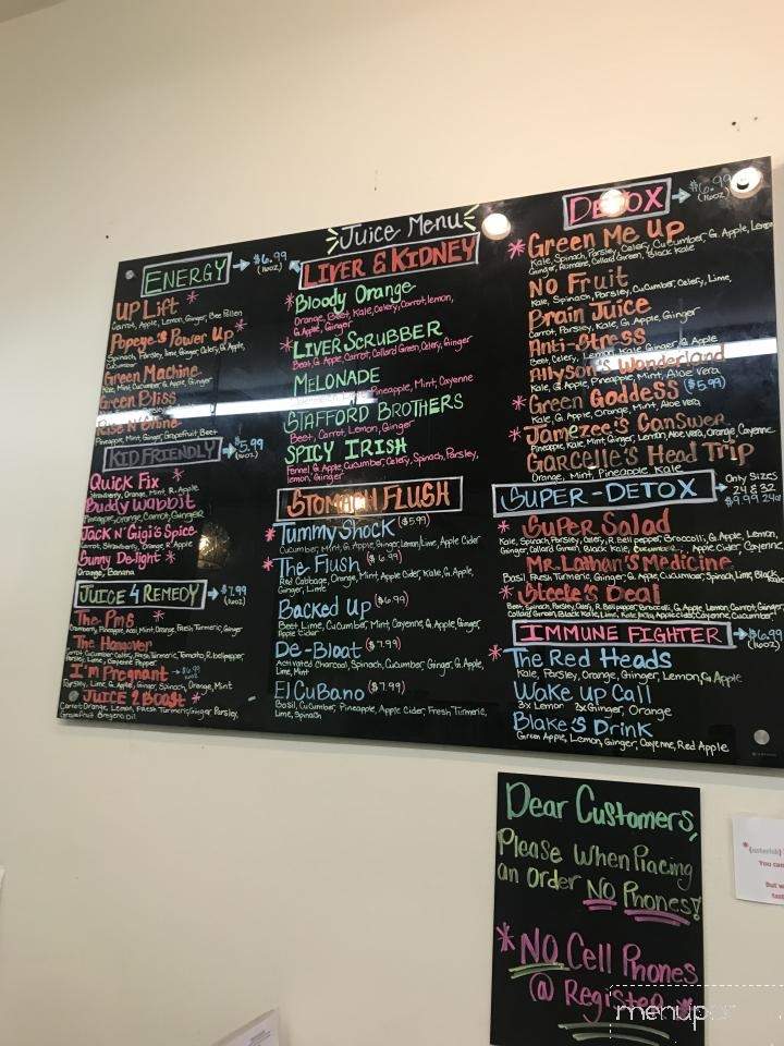 Royalty Juice Bar & Cafe - Studio City, CA menu_pic