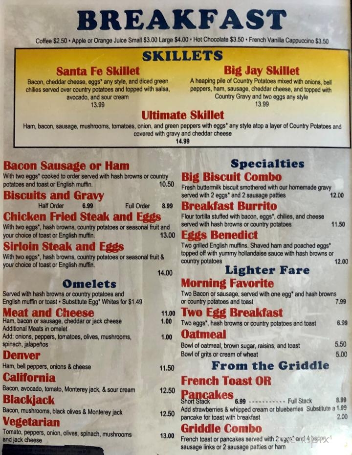 Sandy Family Restaurant - Sandy, OR menu_pic