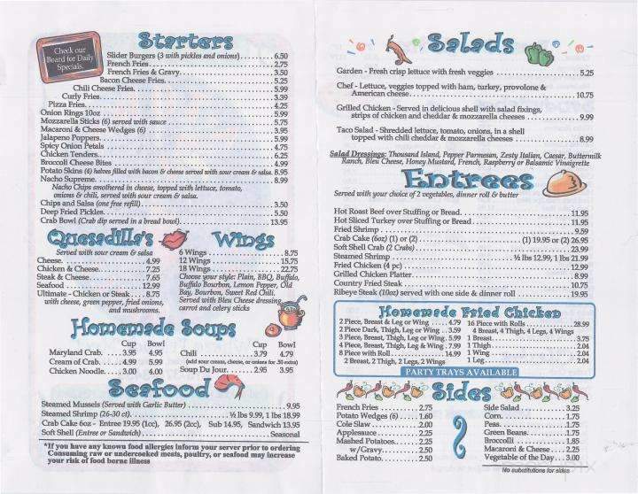 A Town Bar & Grille - Hampstead, MD menu_pic