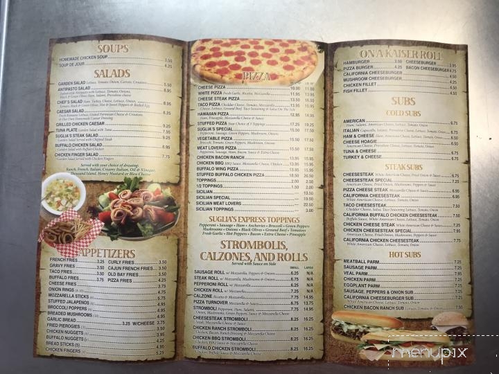 Suglia's Express Pizzeria & Restaurant - Schuylkill Haven, PA menu_pic