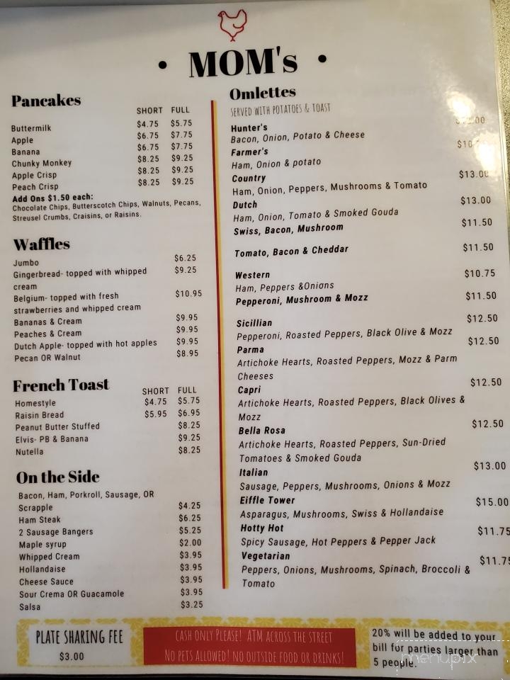 Mom's Restaurant - Ringoes, NJ menu_pic
