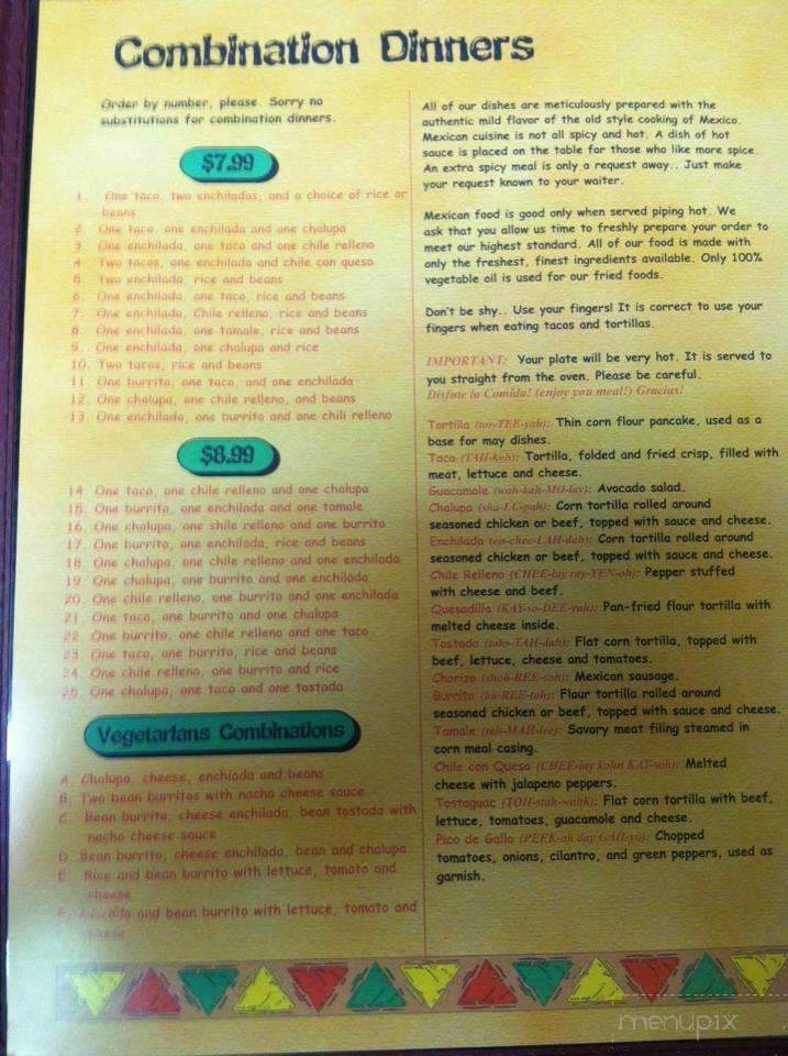 Machetes Restaurant - Bainbridge, IN menu_pic