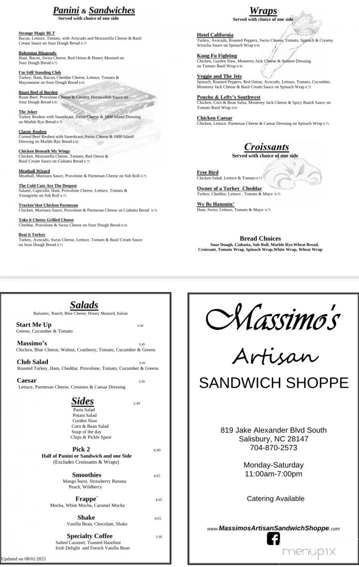 Massimo's Artisan Sandwich Shoppe - Salisbury, NC