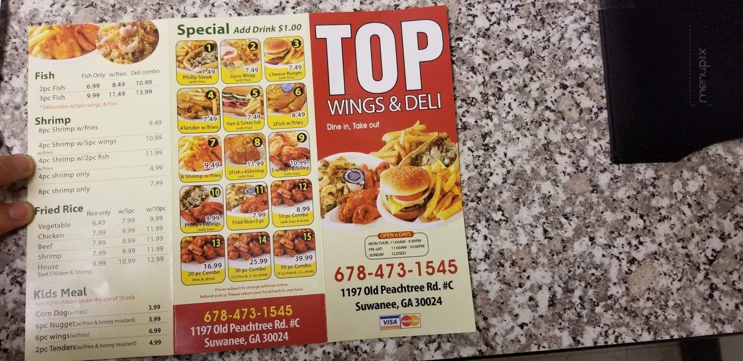 TOP Wings and Deli - Suwanee, GA