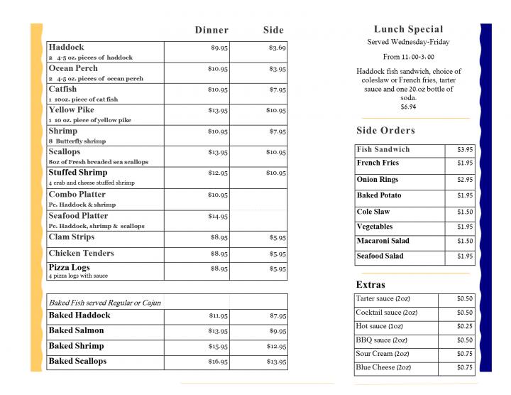 New York Fish House - Niagara Falls, NY menu_pic