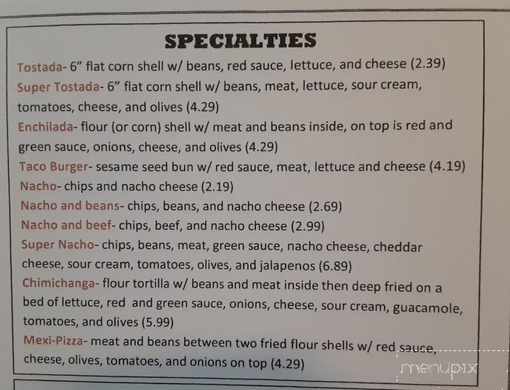 Taco Delite - Central Point, OR menu_pic