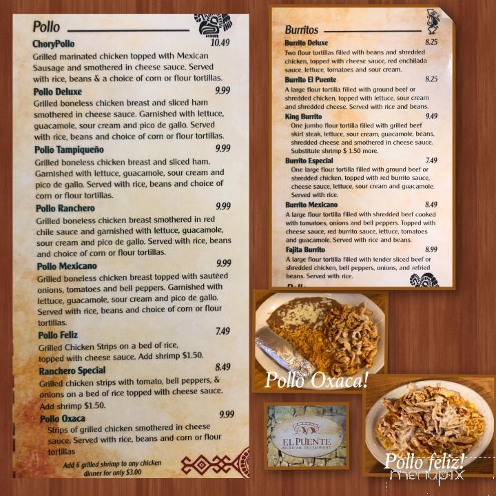 El Puente - Newport, AR menu_pic
