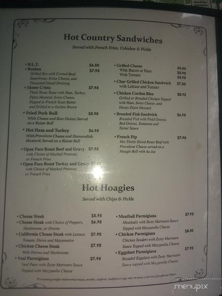 Tom's Country Kitchen - Mountainhome, PA menu_pic