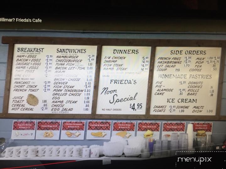 Frieda's Cafe - Willmar, MN menu_pic