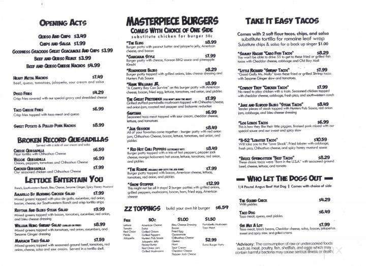 Flip Side Burgers and Tacos - Columbus, GA menu_pic
