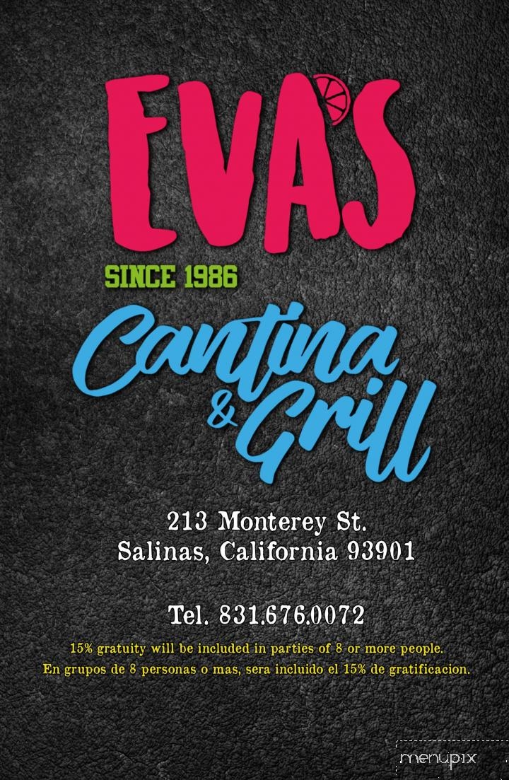 Eva's Cantina & Grill - Salinas, CA menu_pic