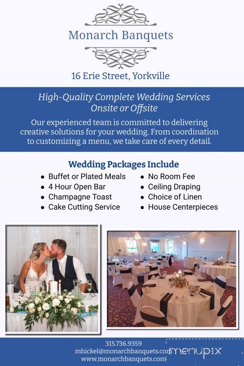 Monarch Banquets - Yorkville, NY menu_pic