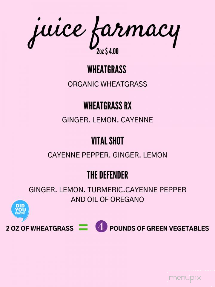 Juiced Up - Myrtle Beach, SC menu_pic