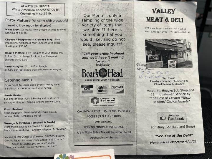 Valley Meat & Deli - Avoca, PA